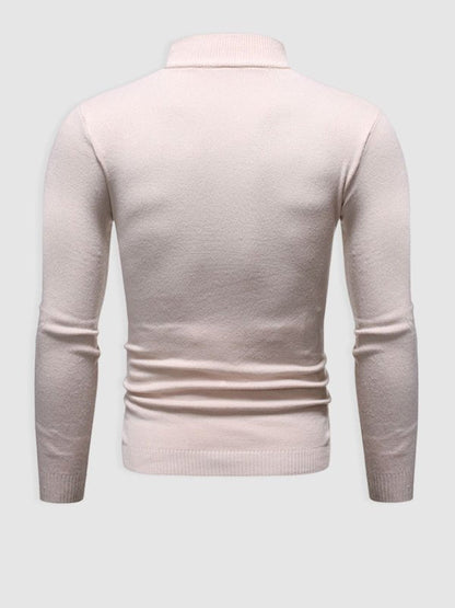 Men's Slim Fit Roll Neck Sweater Casual Layering Stylish Autumn Winter