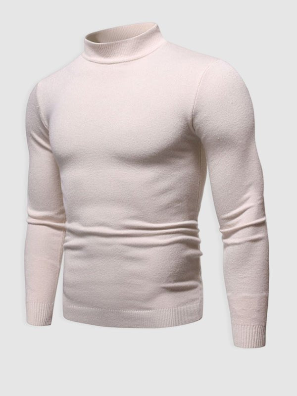 Men's Slim Fit Roll Neck Sweater Casual Layering Stylish Autumn Winter
