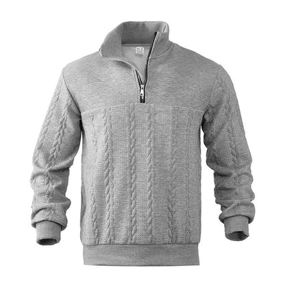 Men's Casual Half Zip Jumper Relaxed Fit Long Sleeve Versatile Everyday Wear