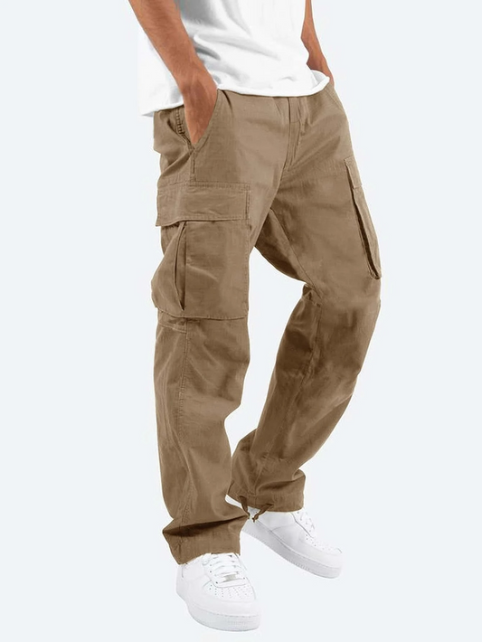 Men's Relaxed Fit Cargo Pants Versatile Utility Pockets Casual Everyday Wear