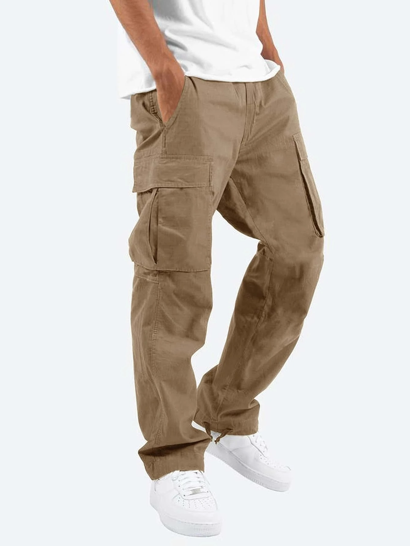 Men's Cargo Trousers Relaxed Fit Multi-Pocket Utility Stylish Everyday