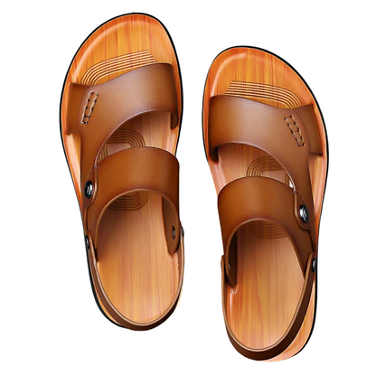 Men's Casual Double-Strap Sandals Back Strap Comfortable Everyday Footwear