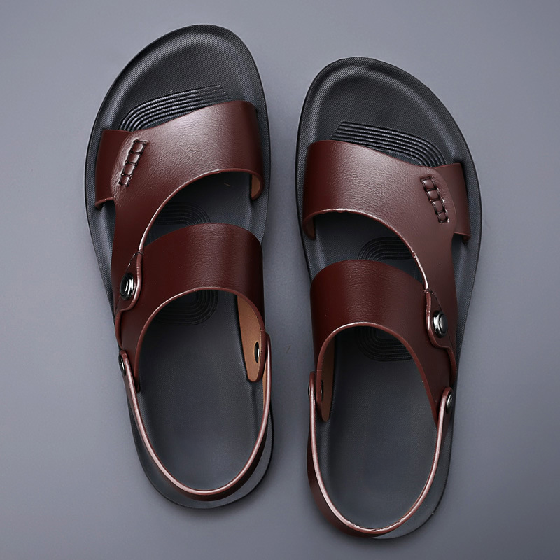 Men's Casual Double-Strap Sandals Back Strap Comfortable Everyday Footwear