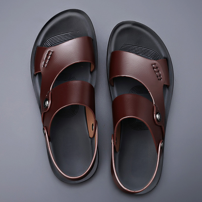 Men's Casual Double-Strap Sandals Back Strap Comfortable Everyday Footwear