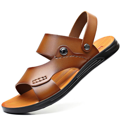Men's Casual Double-Strap Sandals Back Strap Comfortable Everyday Footwear