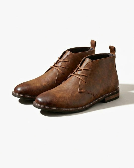 Men's Chukka Boots Lace-Up Full-Grain Style Casual Everyday Wear