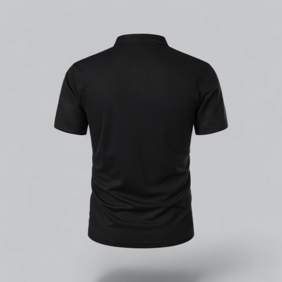 Men's Collarless Polo Shirt Short-Sleeve Henley Button Placket Casual Smart-Casual Everyday Golf Sport Versatile Wexley
