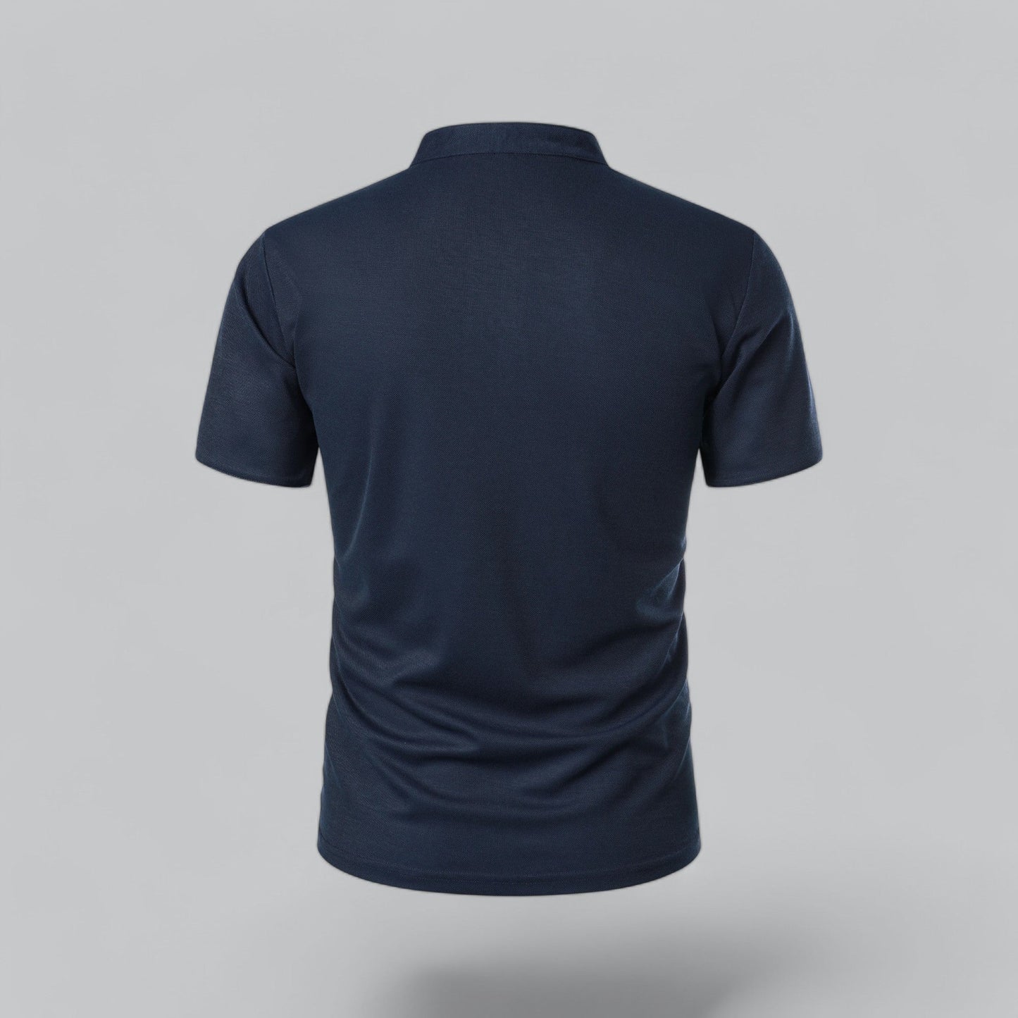 Men's Collarless Polo Shirt Short-Sleeve Henley Button Placket Casual Smart-Casual Everyday Golf Sport Versatile Wexley