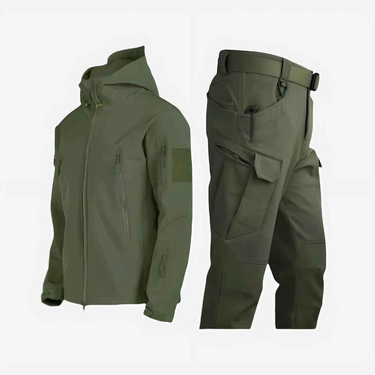 Men's Outdoor Thermal Insulated Jacket and Trousers Set Waterproof Activewear