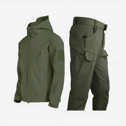 Men's Outdoor Thermal Insulated Jacket and Trousers Set Waterproof Activewear