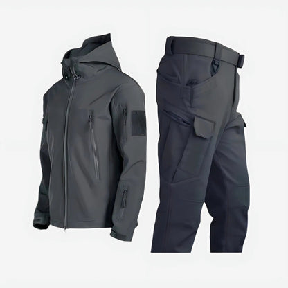 Men's Outdoor Thermal Insulated Jacket and Trousers Set Waterproof Activewear