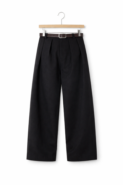 Men's Tailored Trousers Classic Slim Fit Flat-Front Straight Leg Smart-Casual Office Formal Business Everyday Thornton