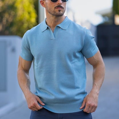 Men's Mesh Polo Shirt Short-Sleeve Collared Breathable Textured Casual Smart-Casual Everyday Golf Sport Regular Fit Osgood