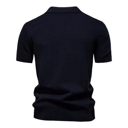Men's Mesh Polo Shirt Short-Sleeve Collared Breathable Textured Casual Smart-Casual Everyday Golf Sport Regular Fit Osgood