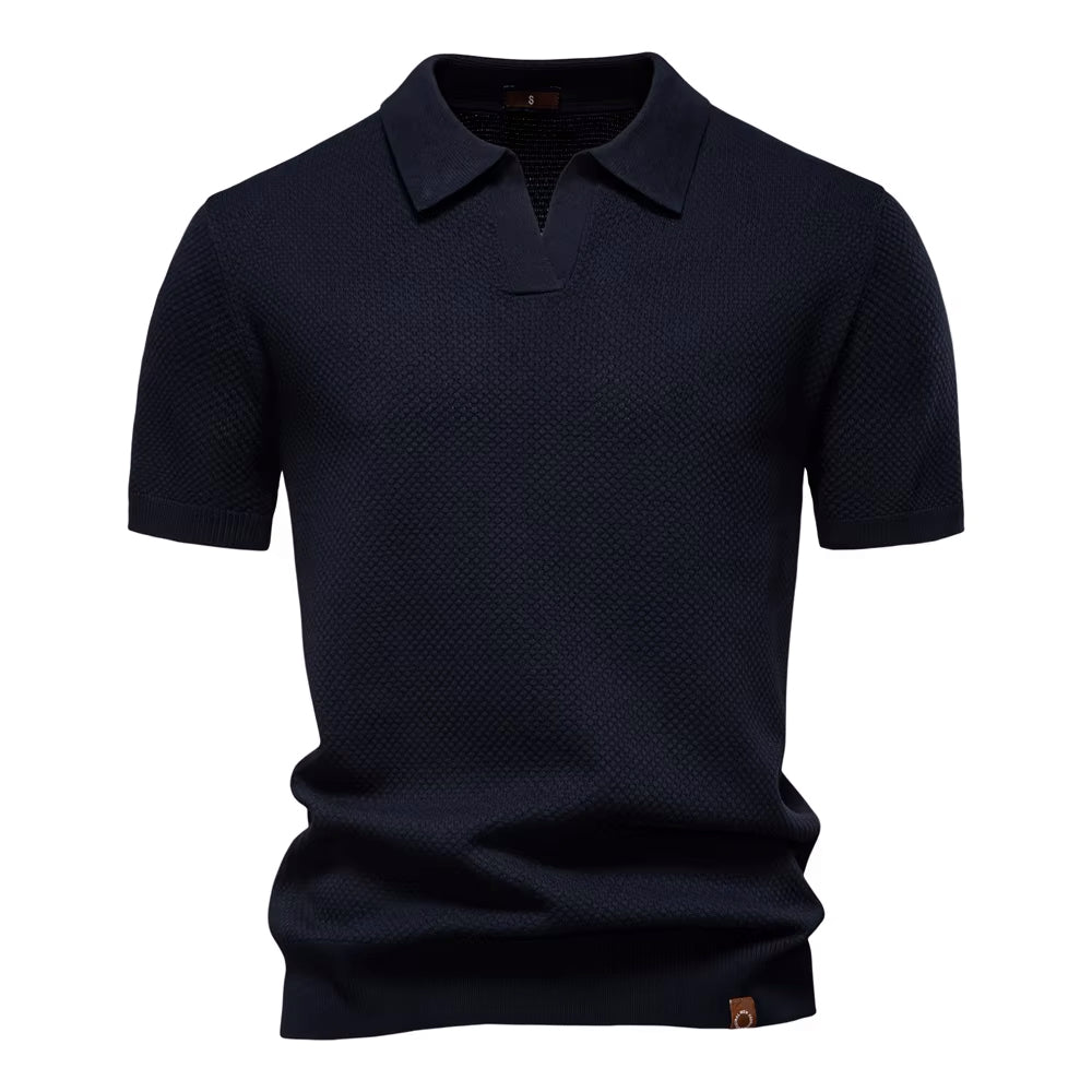 Men's Mesh Polo Shirt Short-Sleeve Collared Breathable Textured Casual Smart-Casual Everyday Golf Sport Regular Fit Osgood