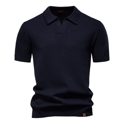 Men's Mesh Polo Shirt Short-Sleeve Collared Breathable Textured Casual Smart-Casual Everyday Golf Sport Regular Fit Osgood