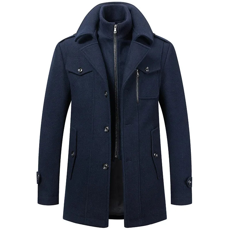 Men's Two-Piece Coat Tailored Fit Notched Collar Double-Breasted Formal