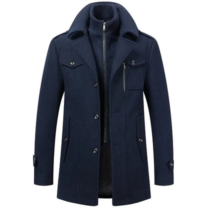 Men's Two-Piece Coat Tailored Fit Notched Collar Double-Breasted Formal