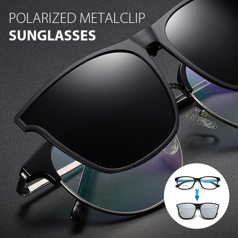 Men's Polarized Sunglasses Flip-Up Lens Full-Rim Metal Frame Retro Fashion Casual Beach Holiday Everyday Driving Marston