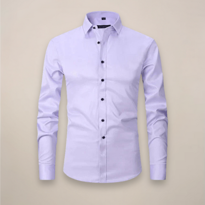 Men's Dress Shirt Structured Fit Long-Sleeve Wrinkle-Free Button-Up Collared Formal Office Business Sheridan