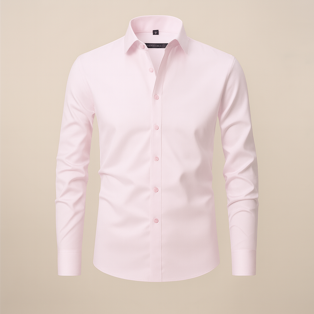 Men's Dress Shirt Structured Fit Long-Sleeve Wrinkle-Free Button-Up Collared Formal Office Business Sheridan