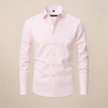Men's Dress Shirt Structured Fit Long-Sleeve Wrinkle-Free Button-Up Collared Formal Office Business Sheridan