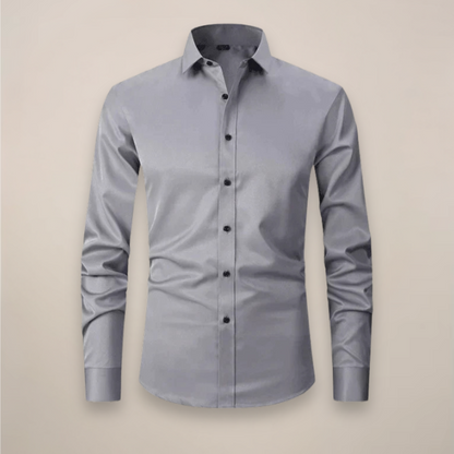 Men's Dress Shirt Structured Fit Long-Sleeve Wrinkle-Free Button-Up Collared Formal Office Business Sheridan