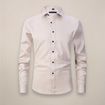 Men's Dress Shirt Structured Fit Long-Sleeve Wrinkle-Free Button-Up Collared Formal Office Business Sheridan