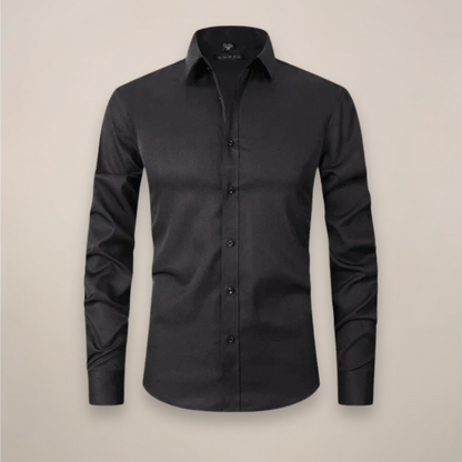 Men's Dress Shirt Structured Fit Long-Sleeve Wrinkle-Free Button-Up Collared Formal Office Business Sheridan