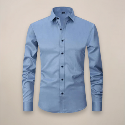 Men's Dress Shirt Structured Fit Long-Sleeve Wrinkle-Free Button-Up Collared Formal Office Business Sheridan
