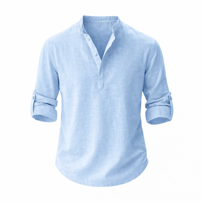 Men's Relaxed Fit Shirt Short-Sleeve Button-Up Collared Casual Holiday Beach Smart-Casual Everyday Rennick