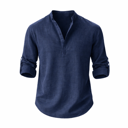 Men's Relaxed Fit Shirt Short-Sleeve Button-Up Collared Casual Holiday Beach Smart-Casual Everyday Rennick