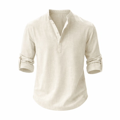 Men's Relaxed Fit Shirt Short-Sleeve Button-Up Collared Casual Holiday Beach Smart-Casual Everyday Rennick