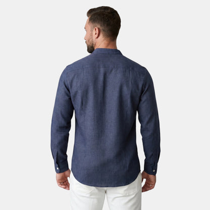 Men's Casual Shirt Long-Sleeve Button-Front Collared Smart-Casual Office Everyday Relaxed Fit Harvey