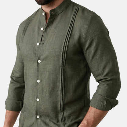 Men's Casual Shirt Long-Sleeve Button-Front Collared Smart-Casual Office Everyday Relaxed Fit Harvey