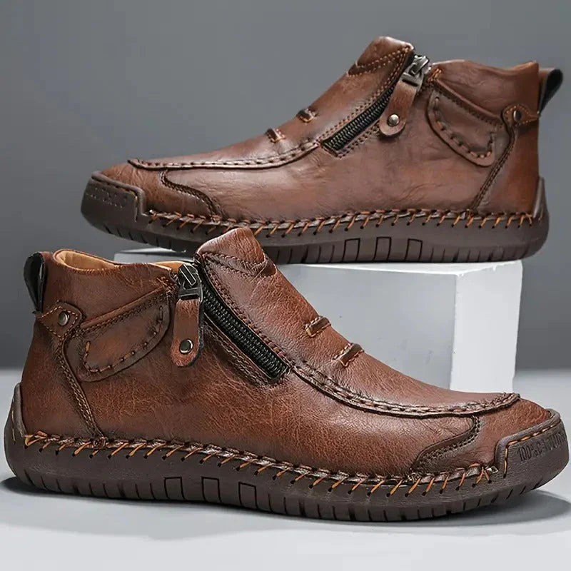 Men's Ankle Boots Side Zip Casual Everyday Stylish Versatile Footwear