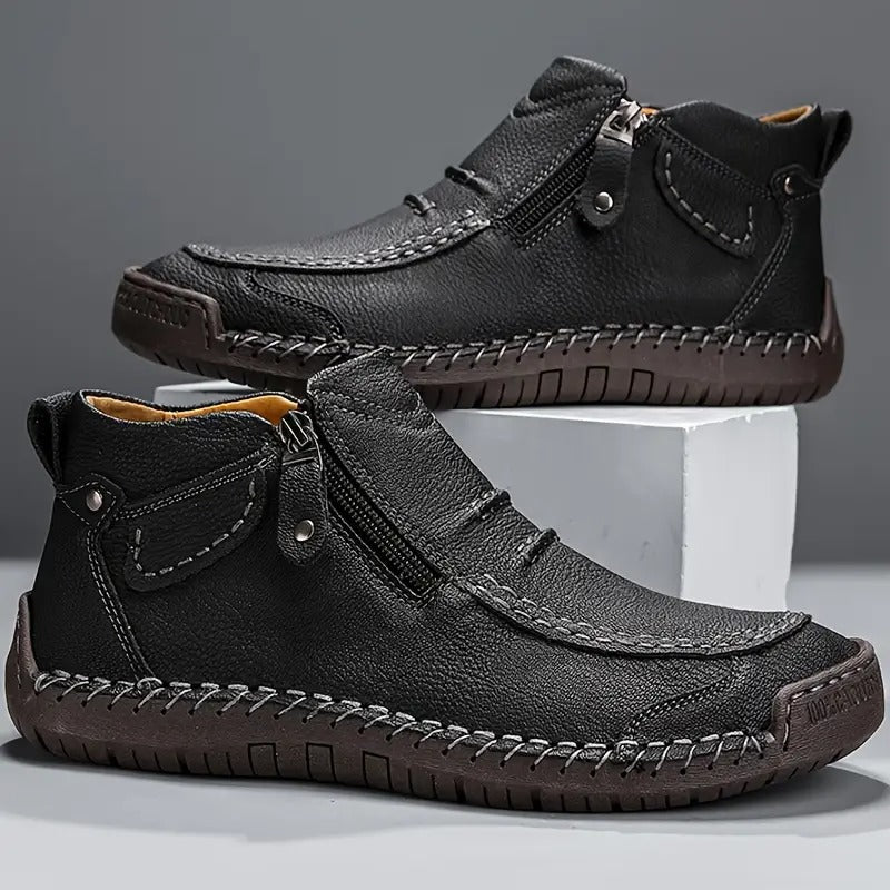 Men's Ankle Boots Side Zip Casual Everyday Stylish Versatile Footwear