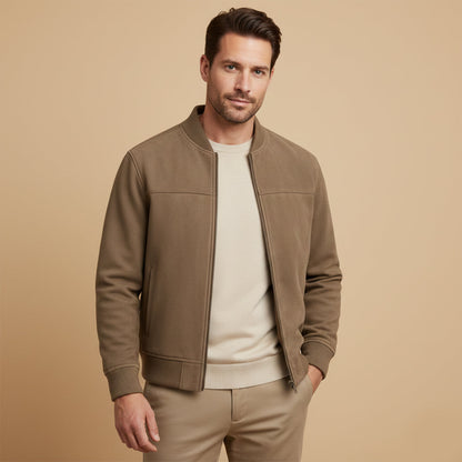 Men's Suede Jacket Trucker Button-Up Elegant Casual Layering Smart-Casual Everyday Outerwear Vintage Versatile Ransley