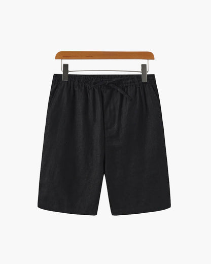 Men's Linen Shorts Straight Fit Drawstring Elastic Waist Breathable Casual Beach Holiday Everyday Thorne