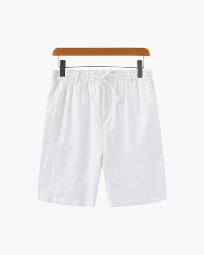 Men's Linen Shorts Straight Fit Drawstring Elastic Waist Breathable Casual Beach Holiday Everyday Thorne