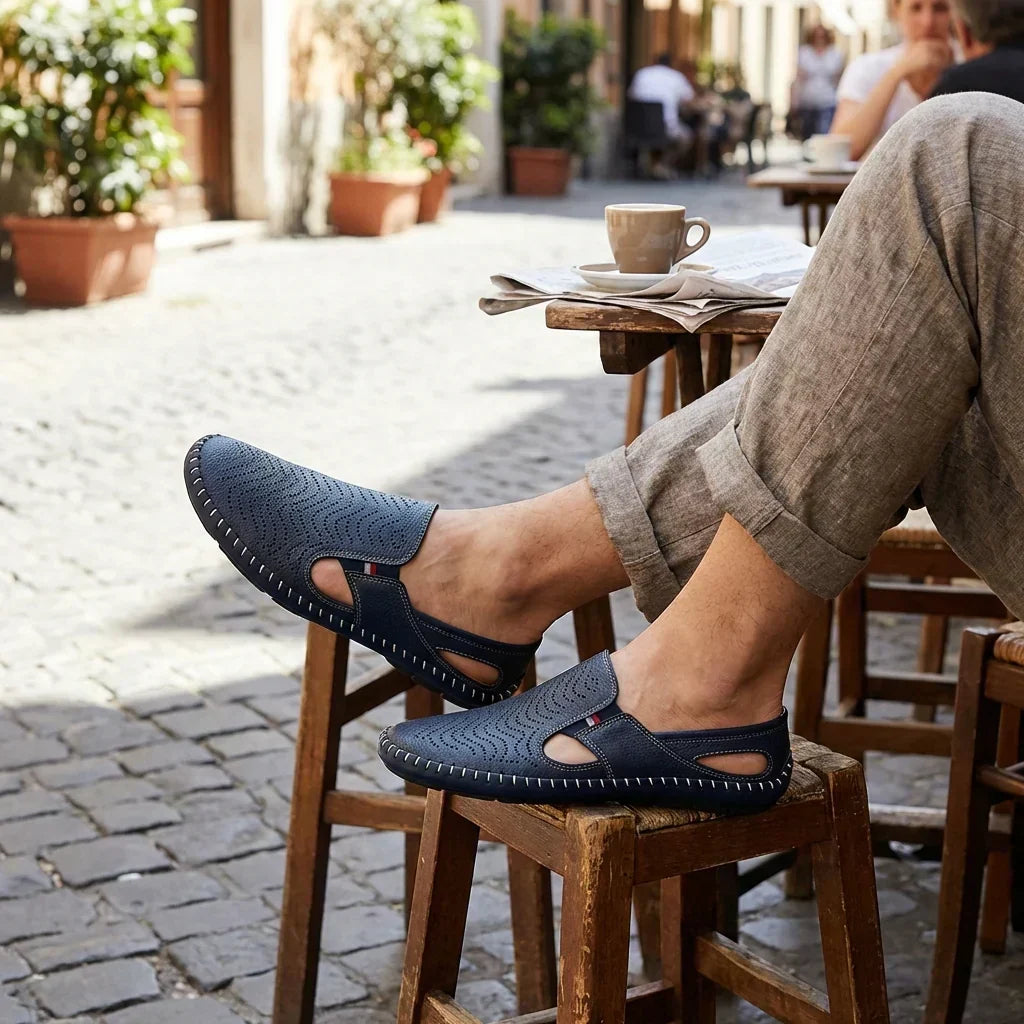 Men's Flat Sandals Open-Toe Adjustable Strap Slip-On Casual Beach Pool Everyday Holiday Comfort Outdoor Denver