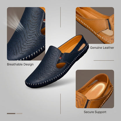 Men's Flat Sandals Open-Toe Adjustable Strap Slip-On Casual Beach Pool Everyday Holiday Comfort Outdoor Denver