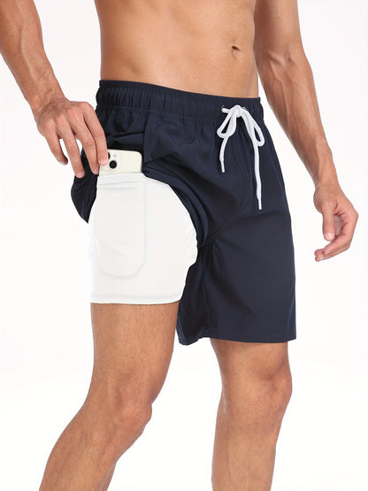 Men's Swim Shorts Quick-Dry Drawstring Mesh Lined Elastic Waist Beach Pool Holiday Everyday Casual Versatile Coby