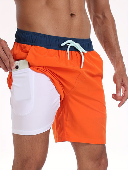 Men's Swim Shorts Quick-Dry Drawstring Mesh Lined Elastic Waist Beach Pool Holiday Everyday Casual Versatile Coby