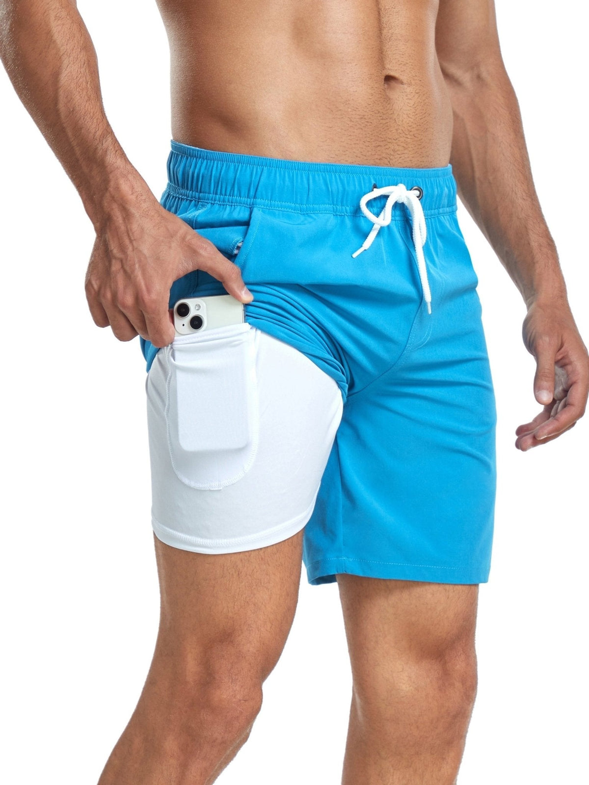 Men's Swim Shorts Quick-Dry Drawstring Mesh Lined Elastic Waist Beach Pool Holiday Everyday Casual Versatile Coby