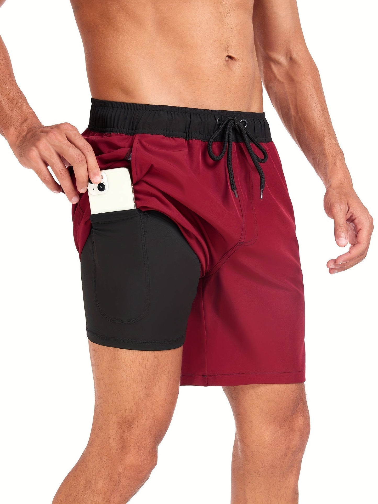 Men's Swim Shorts Quick-Dry Drawstring Mesh Lined Elastic Waist Beach Pool Holiday Everyday Casual Versatile Coby