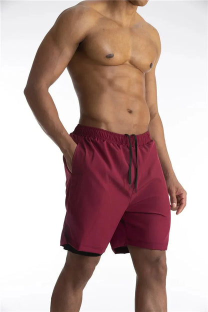 Men's Active Shorts Functional Quick-Dry Elastic Waist Drawstring Mesh Sport Gym Training Running Everyday Athletic Flint