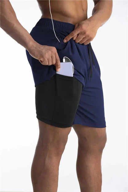 Men's Active Shorts Functional Quick-Dry Elastic Waist Drawstring Mesh Sport Gym Training Running Everyday Athletic Flint