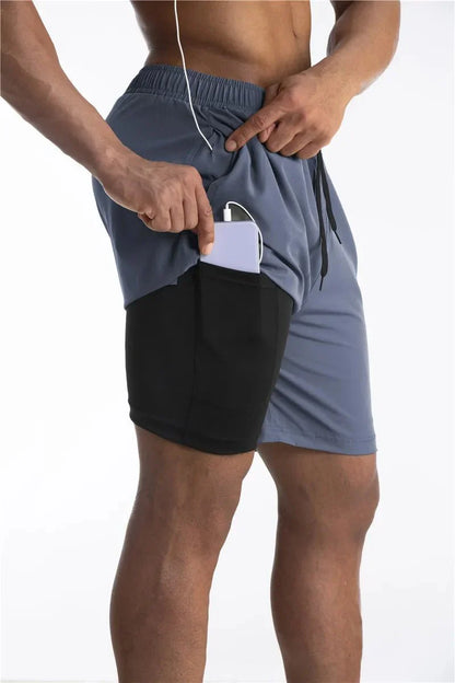 Men's Active Shorts Functional Quick-Dry Elastic Waist Drawstring Mesh Sport Gym Training Running Everyday Athletic Flint