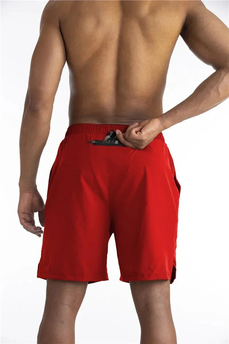 Men's Active Shorts Functional Quick-Dry Elastic Waist Drawstring Mesh Sport Gym Training Running Everyday Athletic Flint